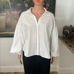 Veronica Beard white button down shirt